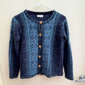 Novica 100% Alpaca Cardigan Sweater S Made in Peru